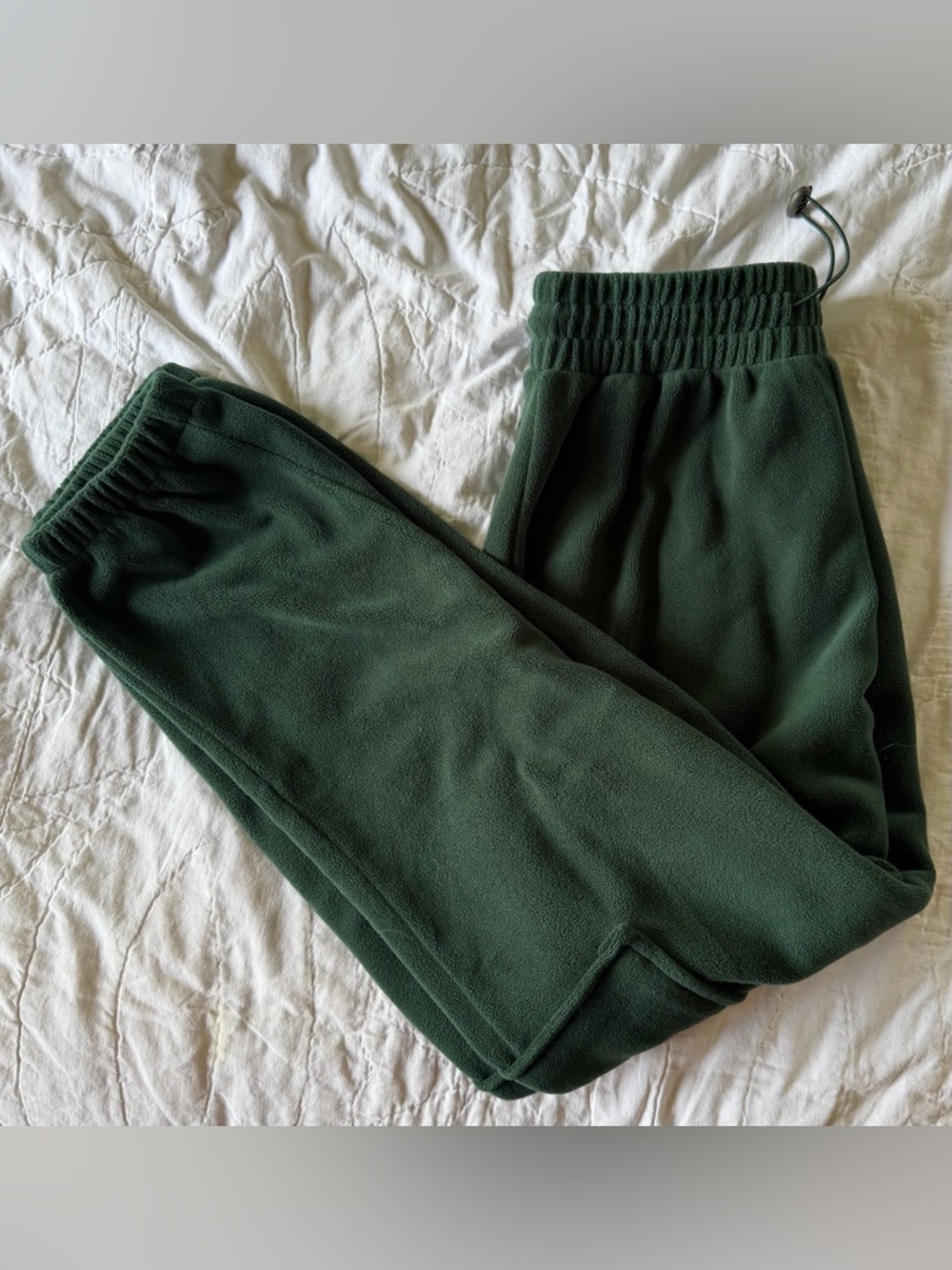 Cozy Forest Green Fleece Joggers